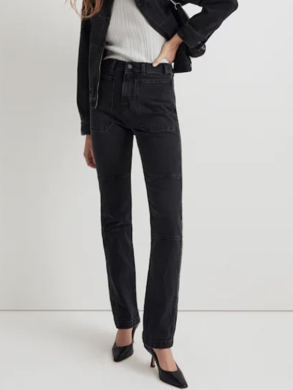 Madewell 90’s Straight Utility Jean in Black - Women’s 30 Petite
